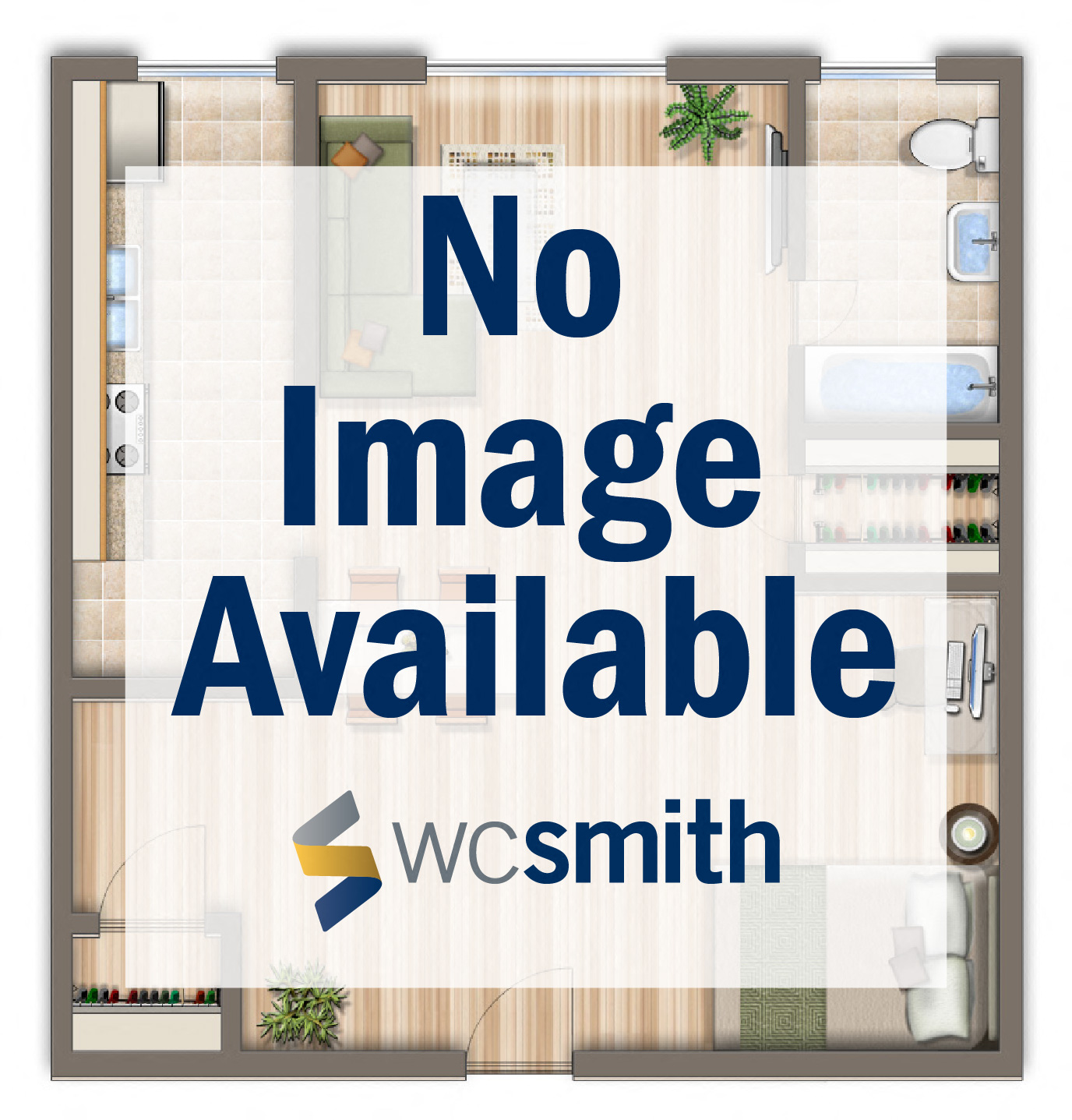 Floor plan for 1 bed, 1 bath, 951 sqft